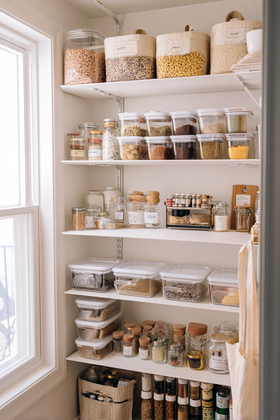 Rental Pantry Makeover with Removable Fixes
