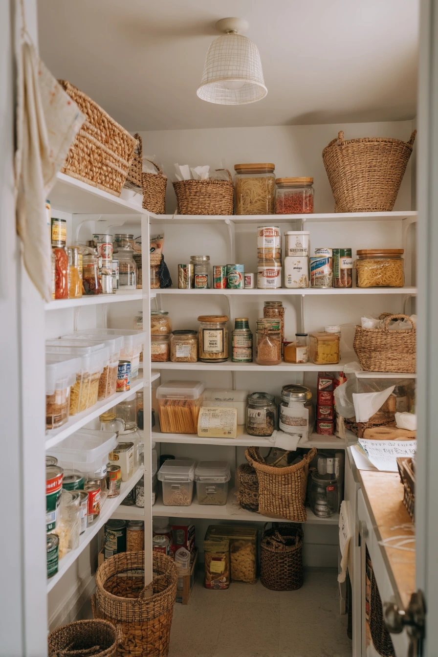 Budget-Friendly Pantry with Mixed Storage