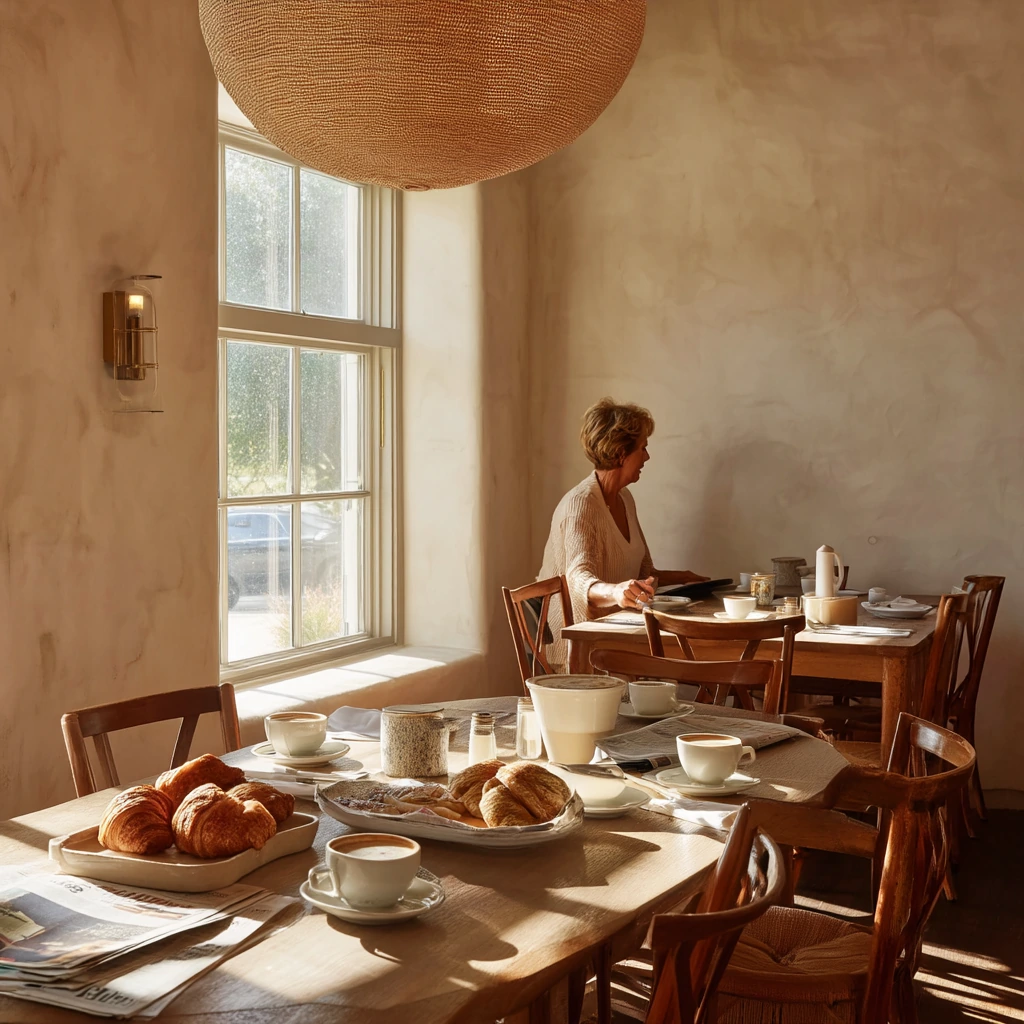 Quiet Weekend Brunch Setting