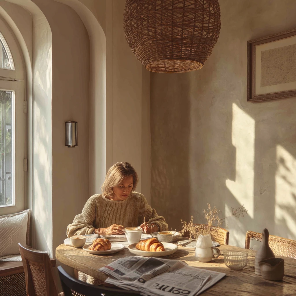 Quiet Weekend Brunch Setting