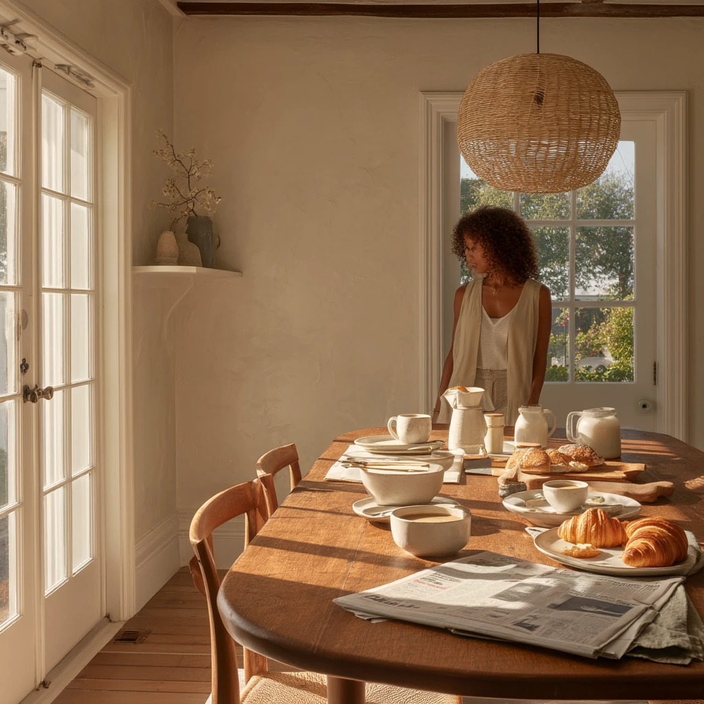 Quiet Weekend Brunch Setting