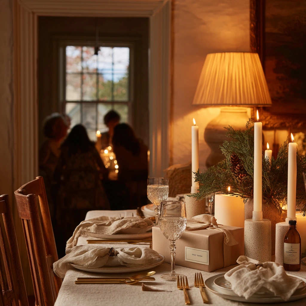 Holiday-Ready Cream Dining Room