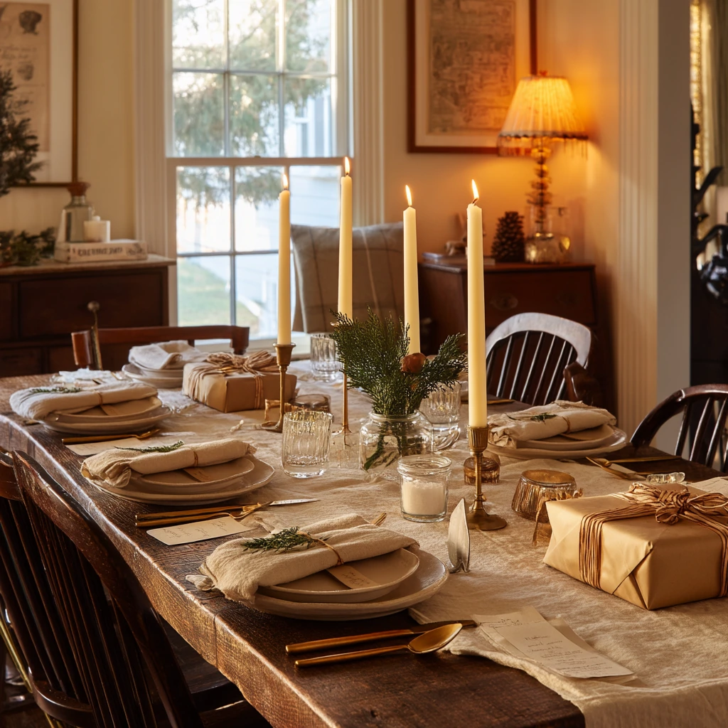 Holiday-Ready Cream Dining Room