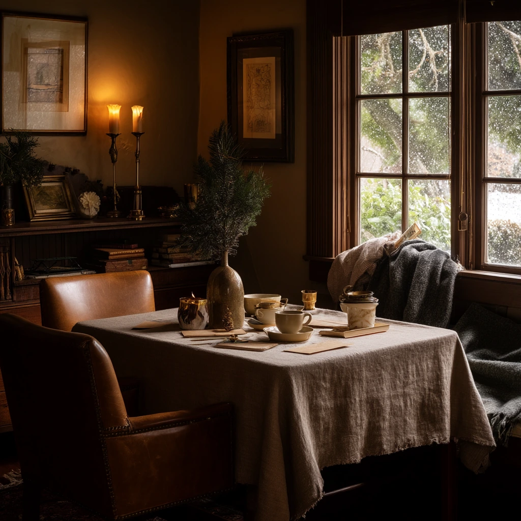 Cozy Winter Hosting Scene