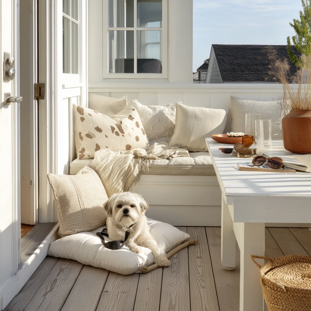 Pet-Friendly White Deck Morning