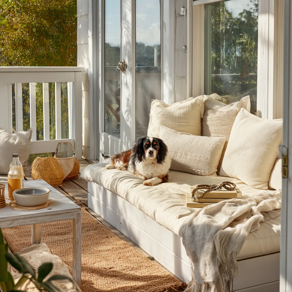 Pet-Friendly White Deck Morning