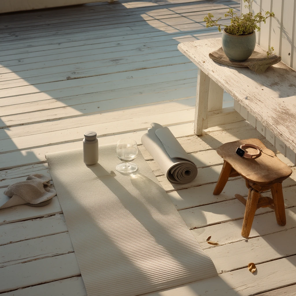 Morning Yoga on the White Deck