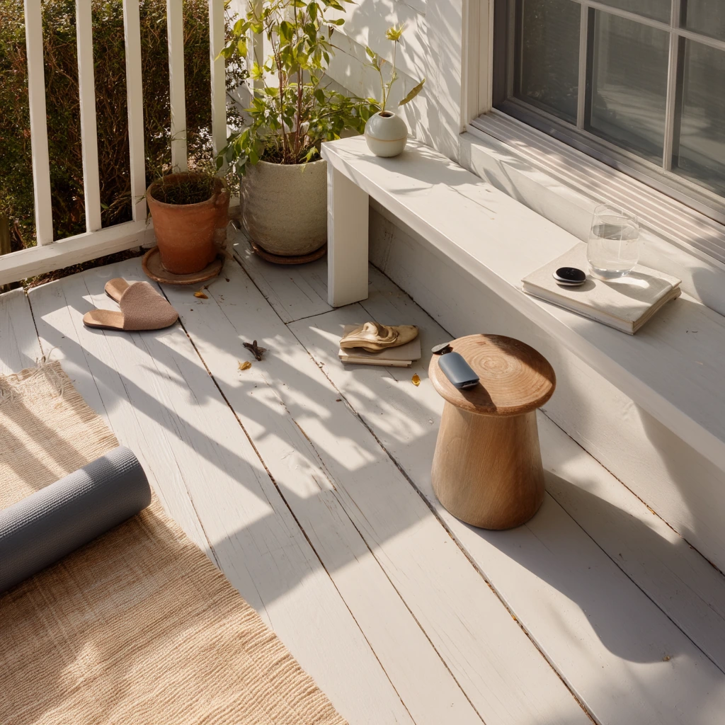 Morning Yoga on the White Deck