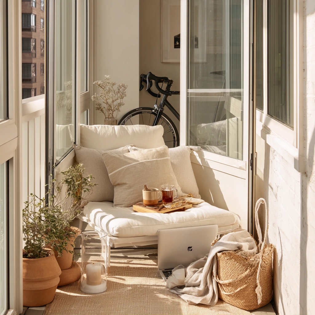 Small Condo White Deck Nook