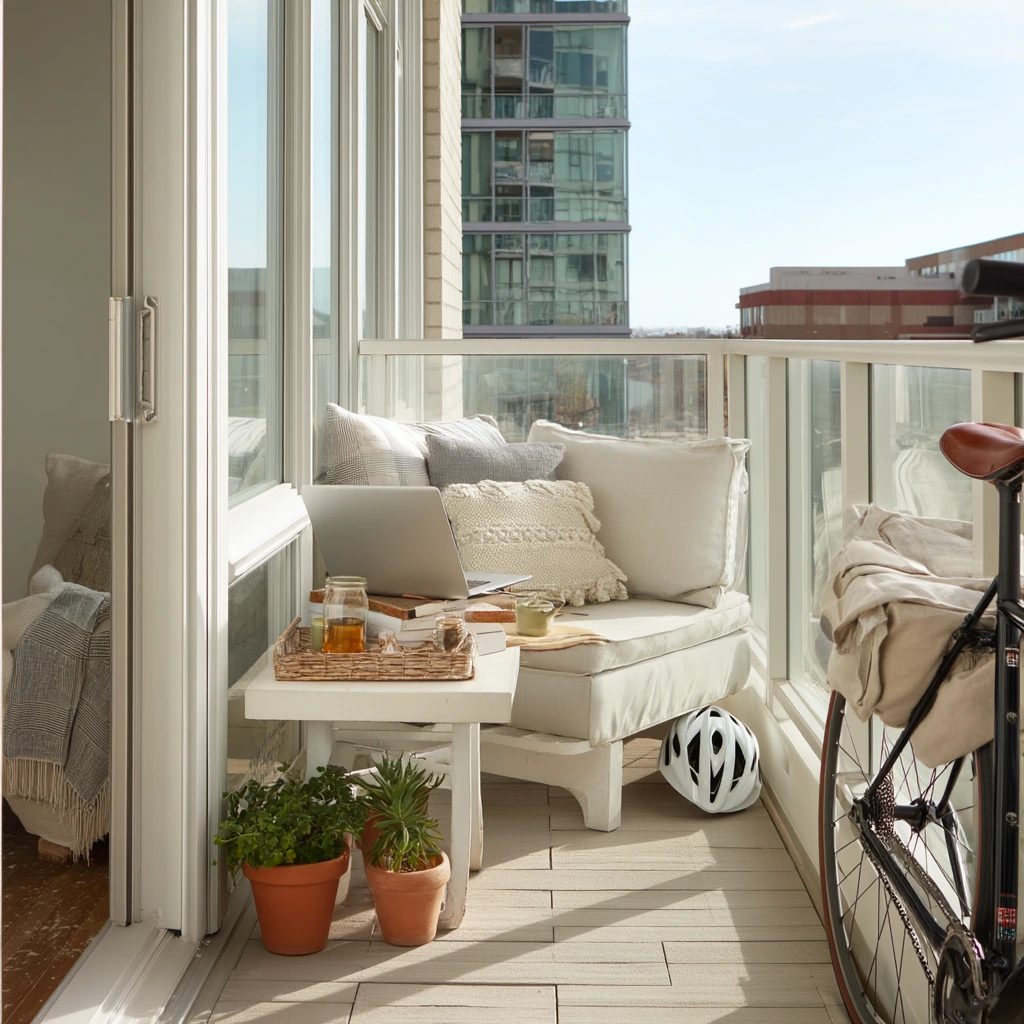 Small Condo White Deck Nook